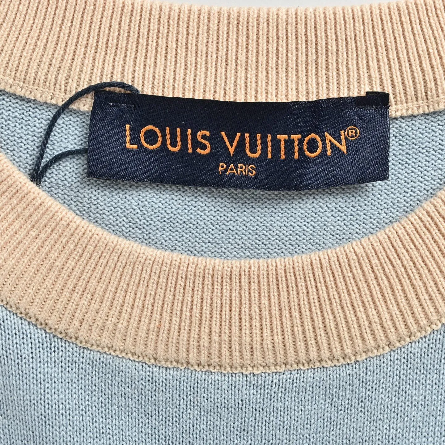 Louis Vuitton/Louis Vuitton 26ss contrasting color patchwork striped knitted short sleeves